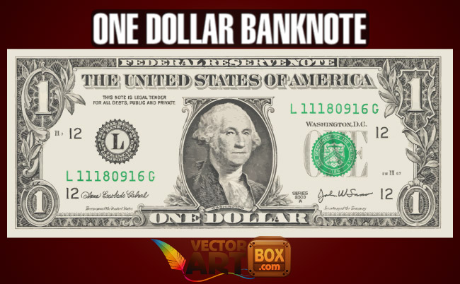 One Dollar Bill Vector