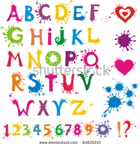 Paint Splatter Alphabet