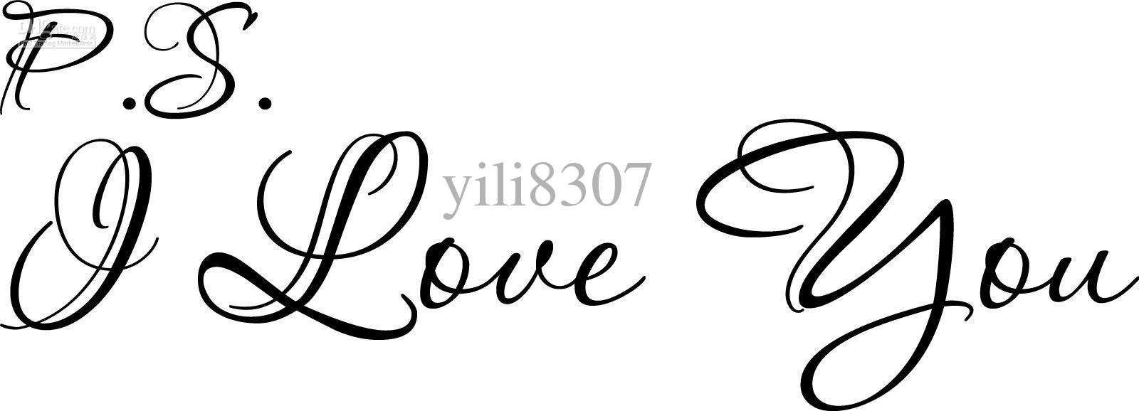 PS I Love You Cursive PS I Love You Cursive