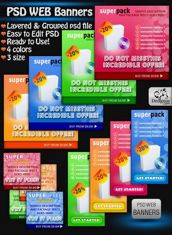 PSD Web Banner Templates PSD Web Banner Templates