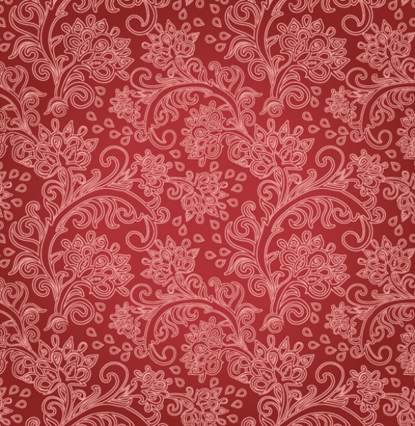 Red Floral Pattern Vector