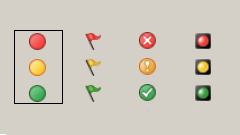 Red Yellow-Green KPI Icons