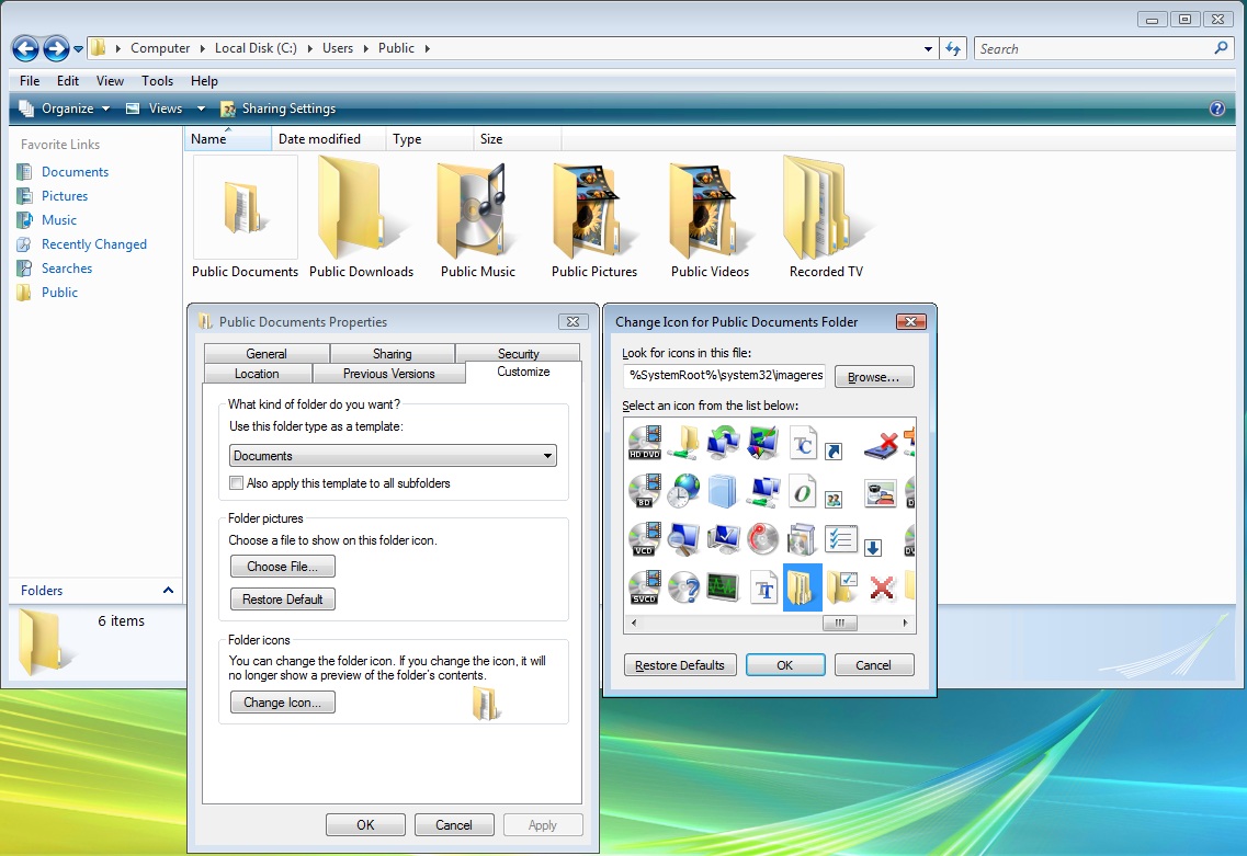 Restore Default Windows 7 Folder Icons
