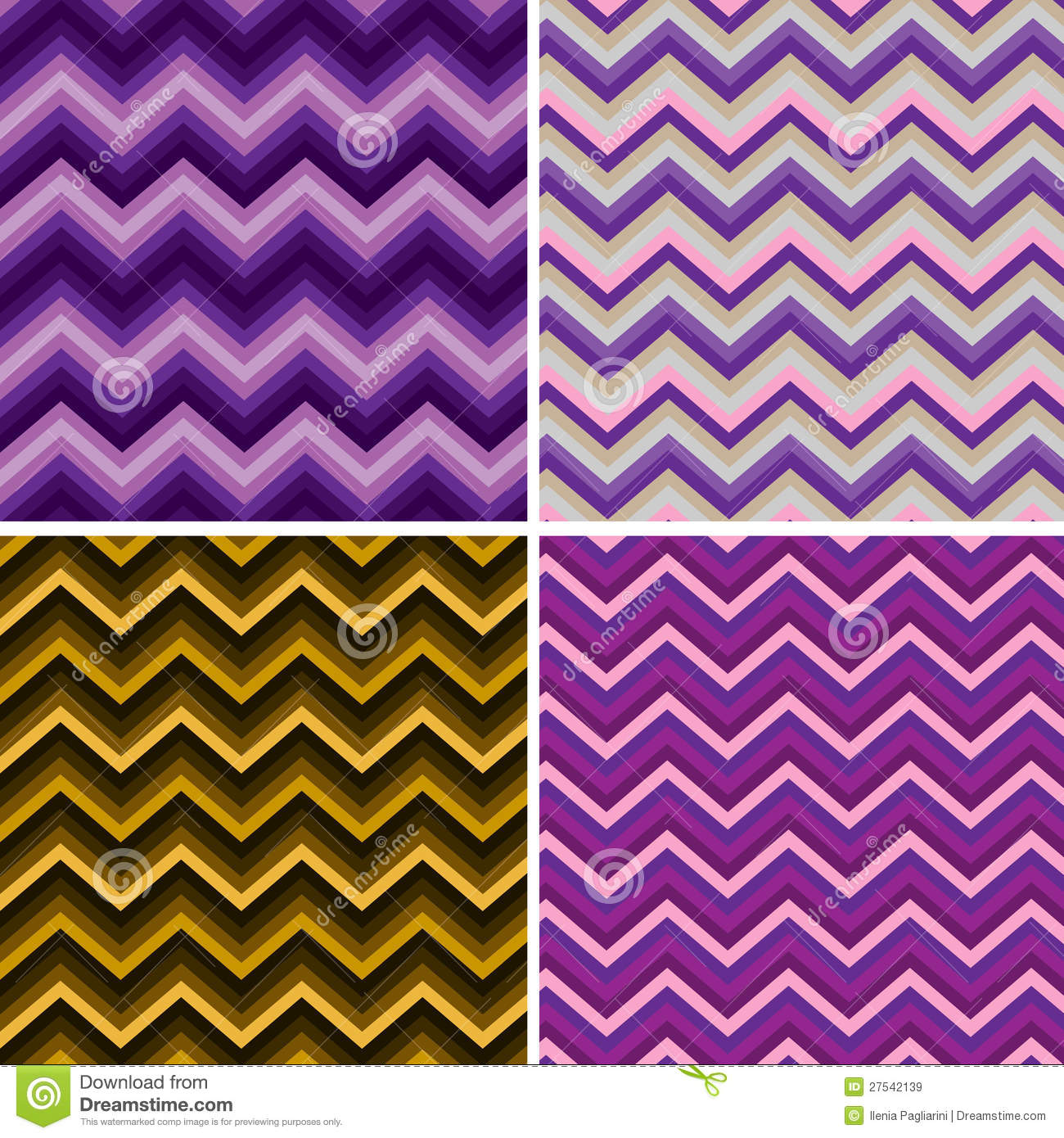 Retro Chevron Pattern Zig Zag