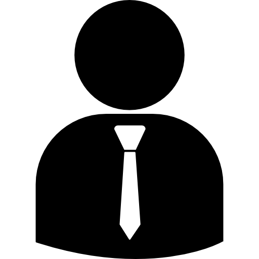 Silhouette Business Person Icon