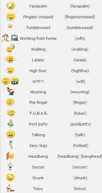 all secret skype emojis