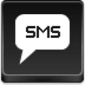 SMS Message Icon Black