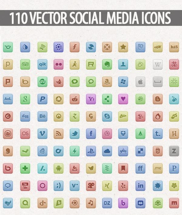 Social Media Icons Vector