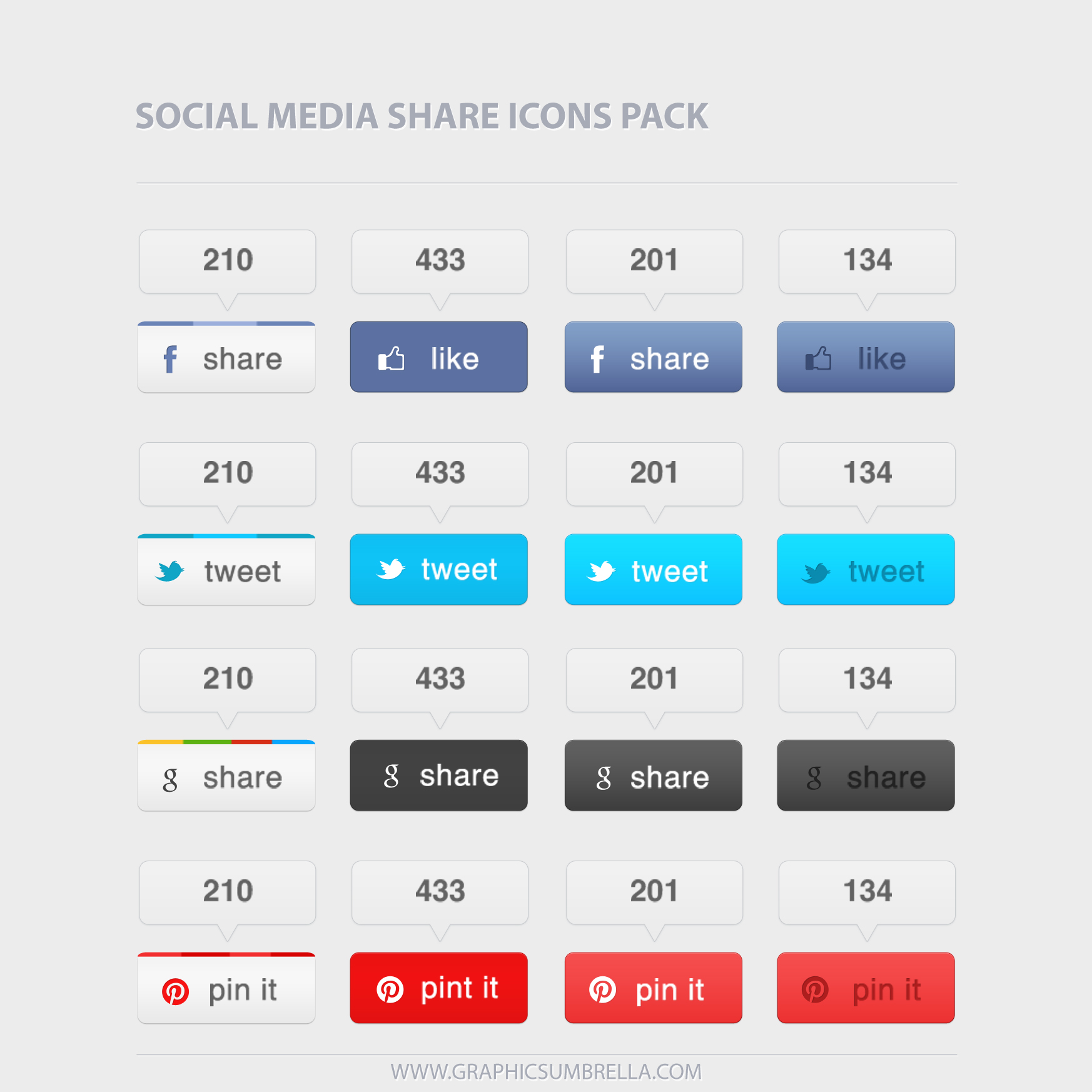 17 Social Media Share Button Icon Images