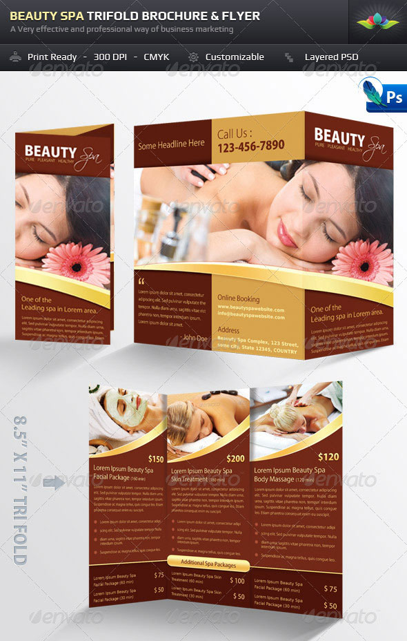 Spa Brochure Templates Free Spa Brochure Templates Free
