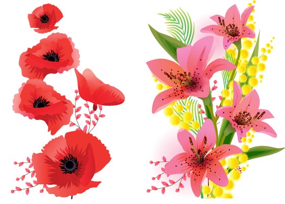 Spring Flowers Vector