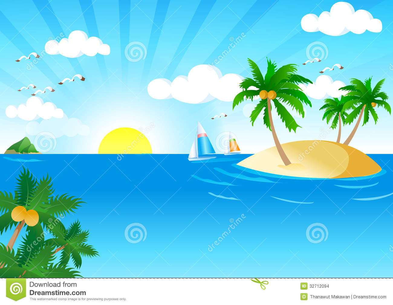 12 Vector Summer Beach Wave Images