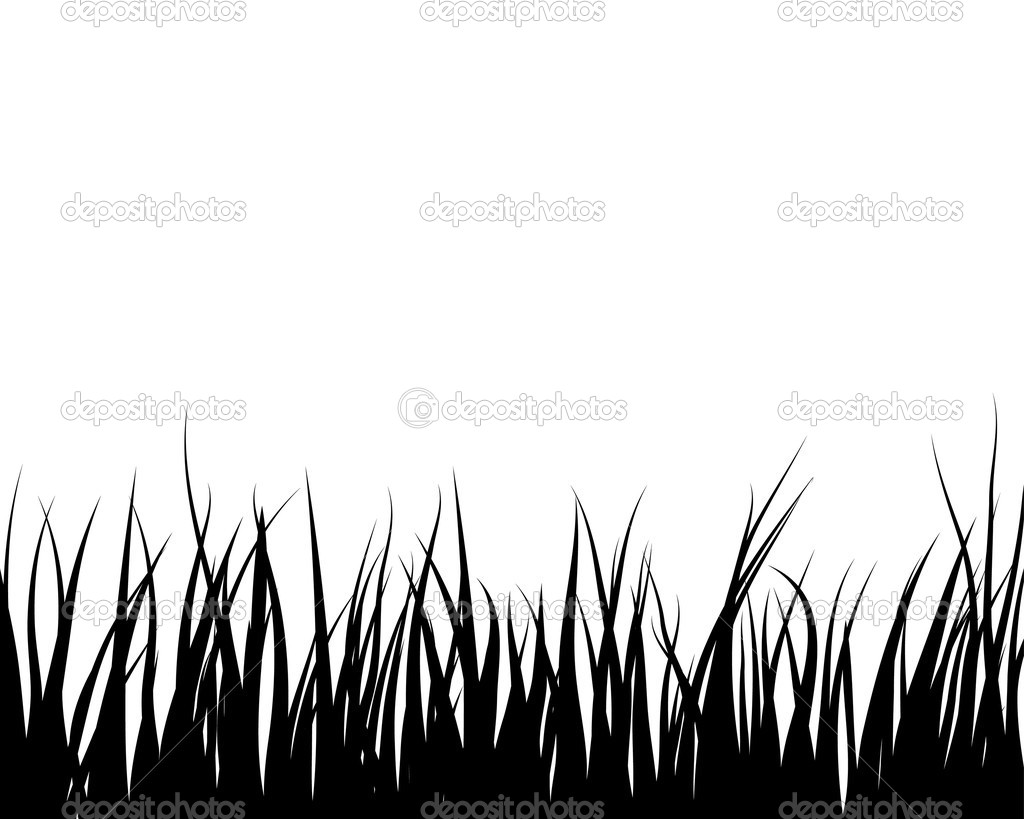 Tall Grass Silhouette Vector