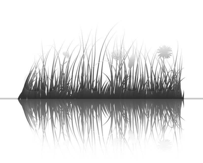 Tall Grass Silhouette Vector