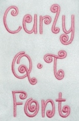 Thick Curly Embroidery Font