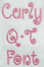 Thick Curly Embroidery Font Thick Curly Embroidery Font