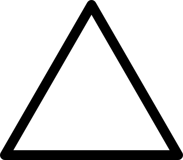 Triangle Clip Art Black and White