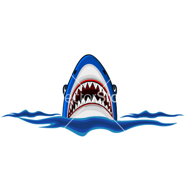 Vector Angry Shark Cartoon