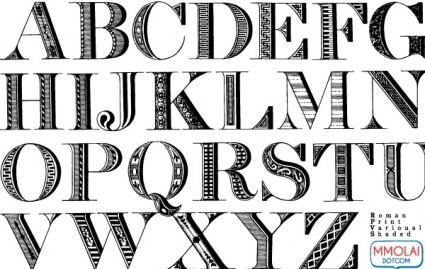 Vector Roman Print Font Vector Roman Print Font