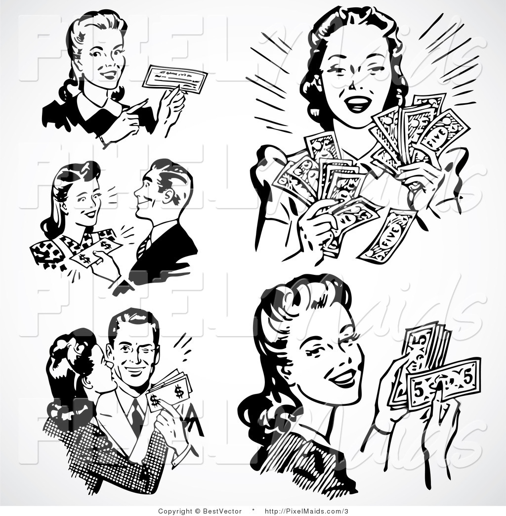 Vintage Retro People Clip Art Free