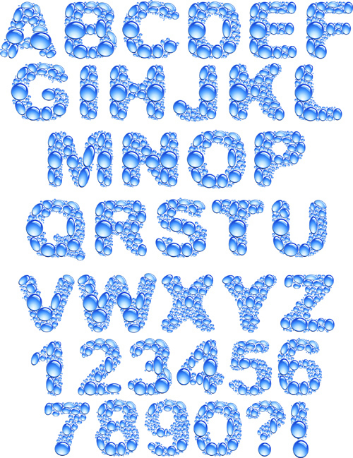 Water Letter Font Water Letter Font