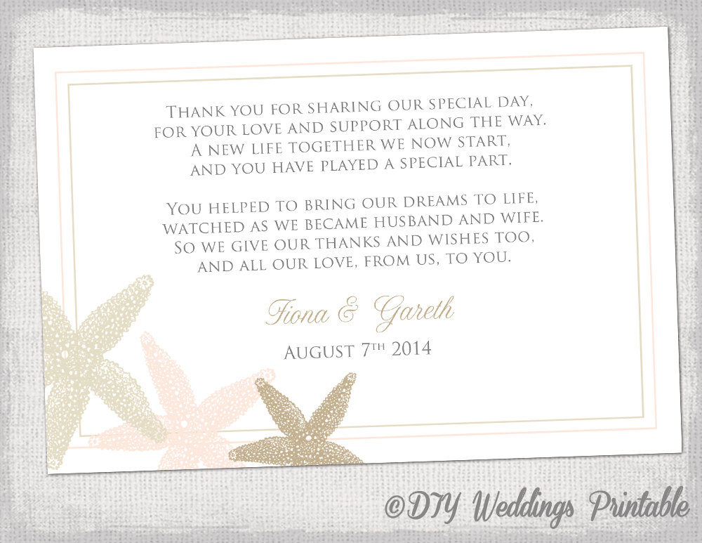 Wedding Thank You Card Template