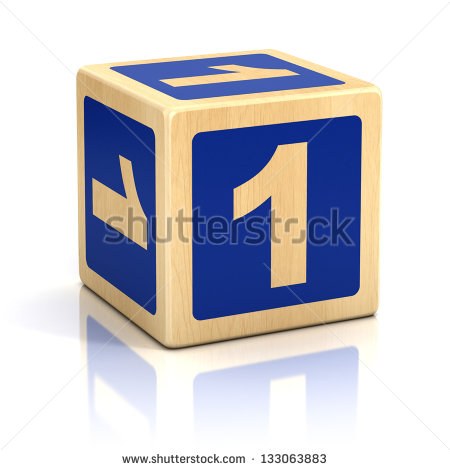 Wooden Block Number 1