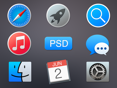 Yosemite Mac OS X Icons