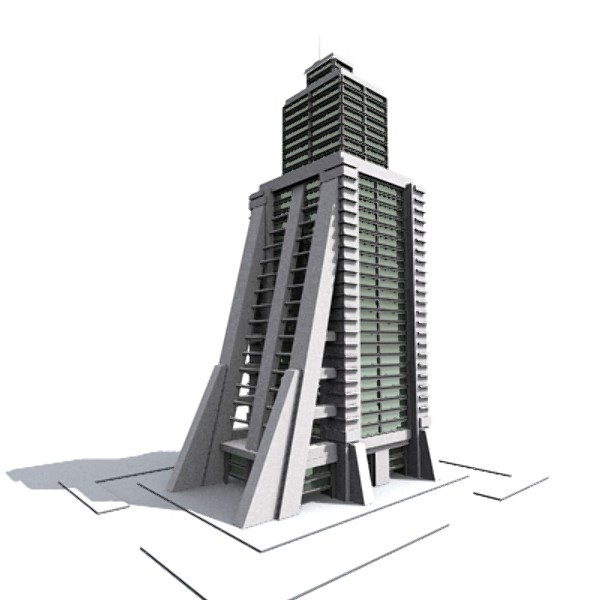 3D Office Building Icon