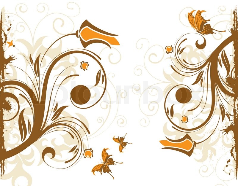 Abstract Butterfly Vector Design