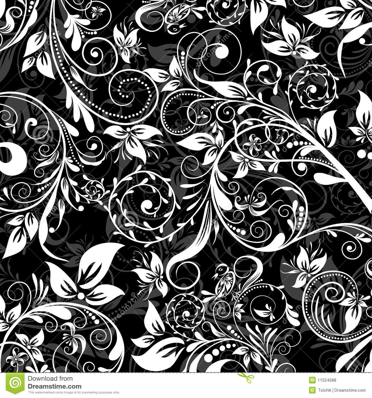 Abstract Floral Vector Patterns