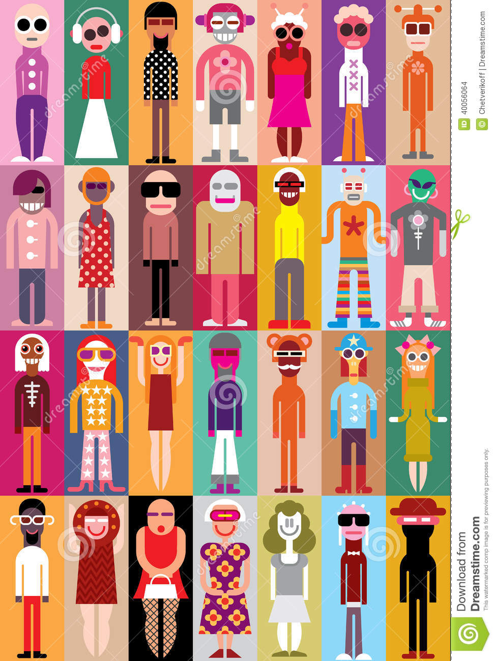 Abstract People Vector Illustration