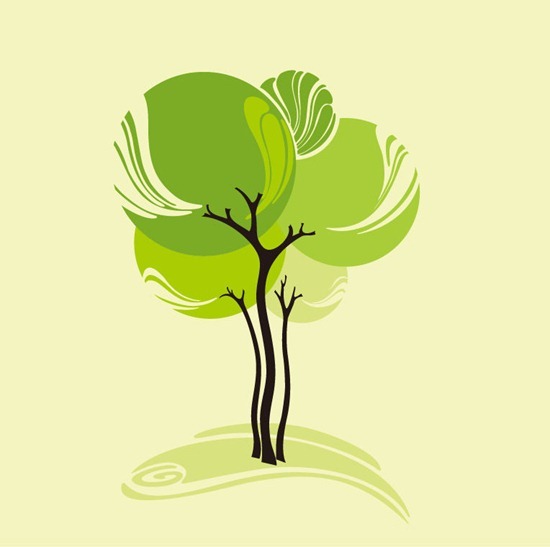 Abstract Tree Vector Illustration