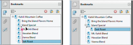 Adobe Acrobat Bookmarks Icons