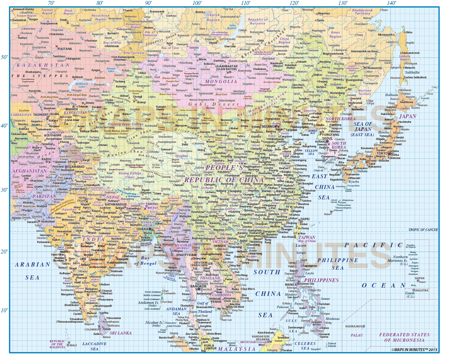 Africa And Asia Political Map 53222 