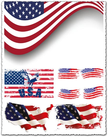 American Flag Design Vectors