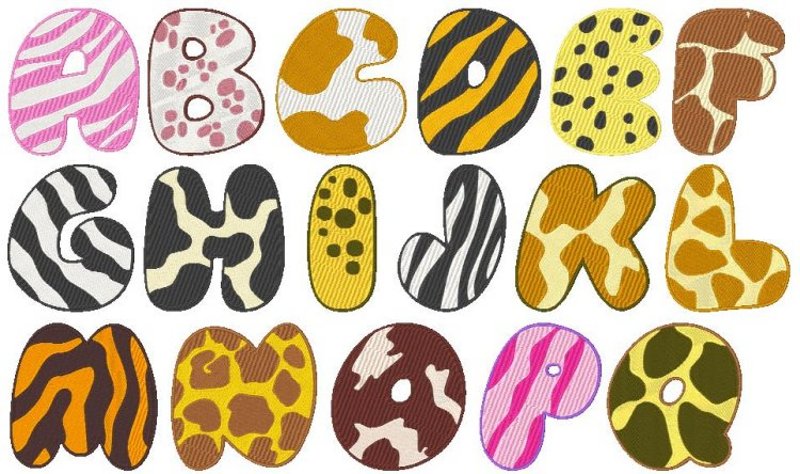 Animal Print Letters Font