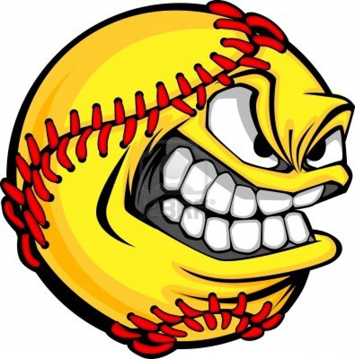 Baseball Face Cartoon