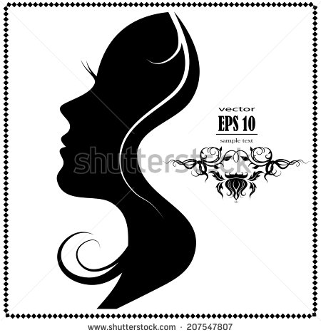 Beautiful Female Face Silhouette