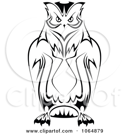Black and White Owl Logo