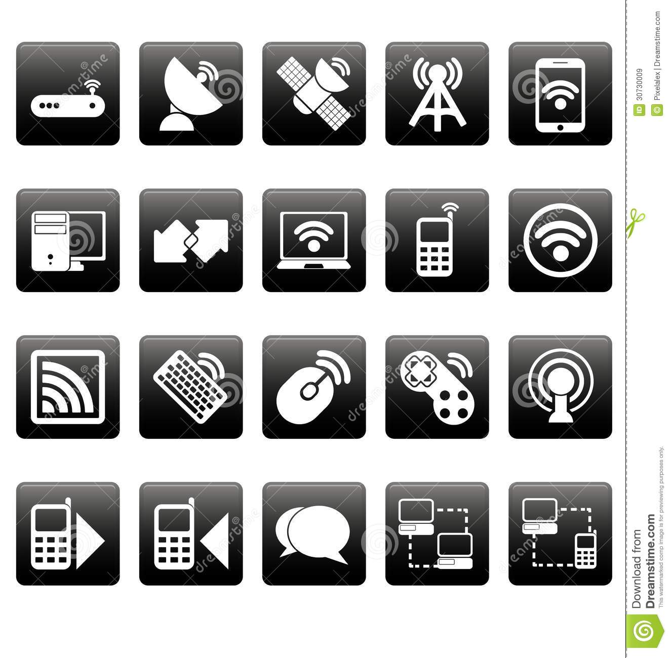 9 Black And White Network Icon Images