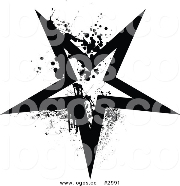 Black and White Star Logo