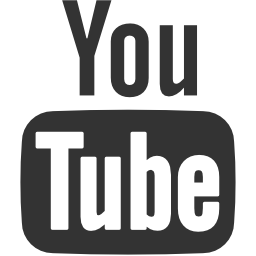 Black and White YouTube Logo Icon