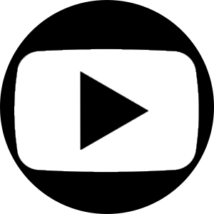 Black and White YouTube Logo Icon