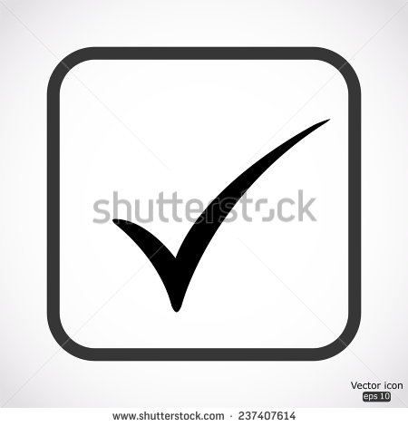 Black Check Mark Icon