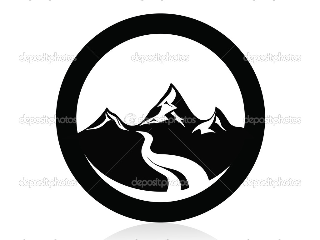 Black Circle Logo with Mountain Black Circle Logo with Mountain