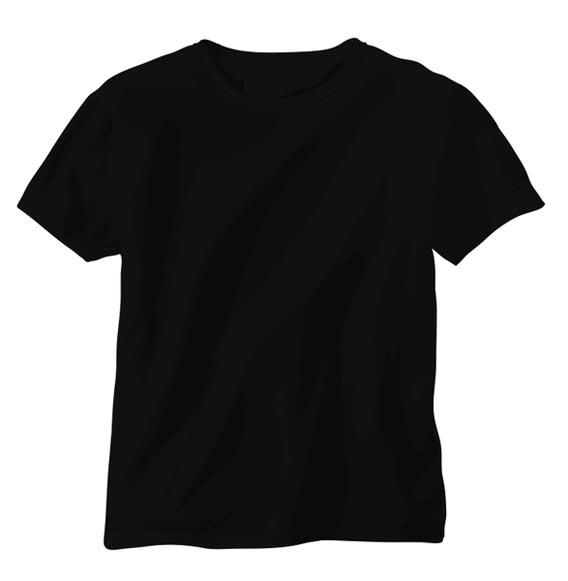 Black T-Shirt Template Vector