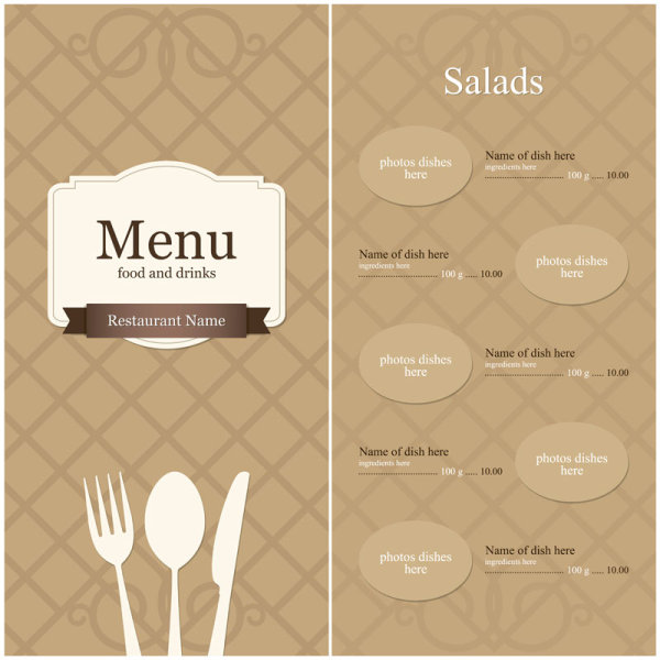 Blank Menu Templates Free Download