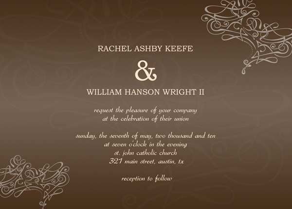 Blank Wedding Invitation Cards