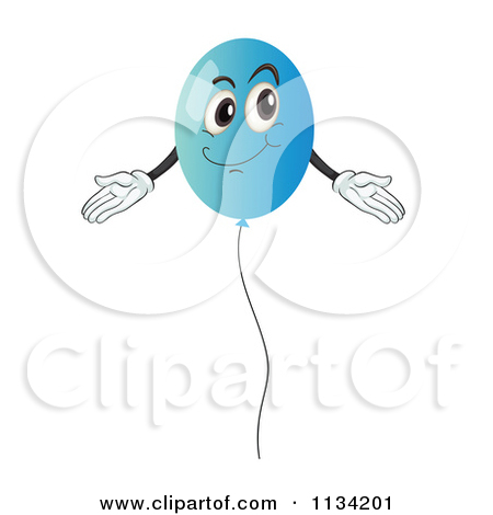 Blue Cartoon Balloon